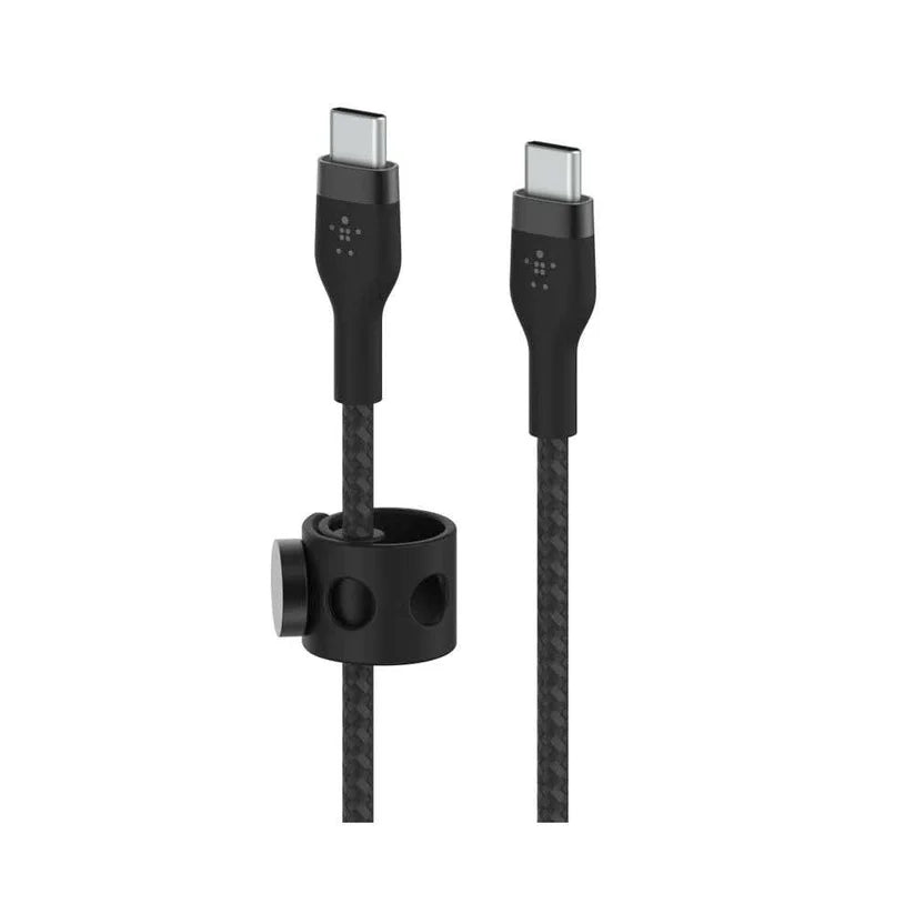 Cable Belkin Pro Flex USB-C a USB-C con correa 3m - Negro