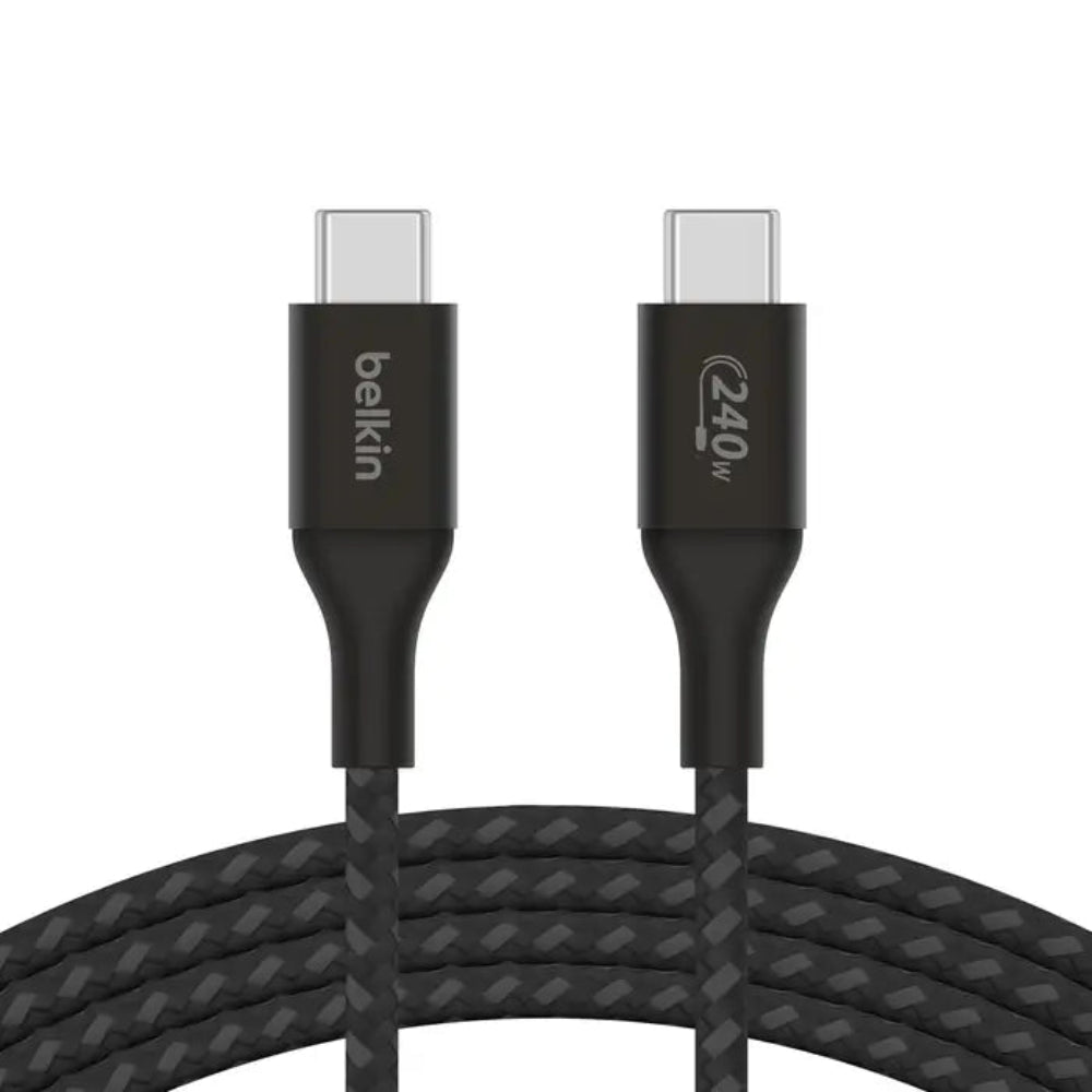 Cable de Carga Trenzado Belkin USB-C a USB-C 240W de 2m - Negro