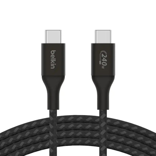 Cable de Carga Trenzado Belkin USB-C a USB-C 240W de 2m - Negro