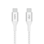 Cable de Carga Trenzado Belkin USB-C a USB-C 240W de 2m - Blanco