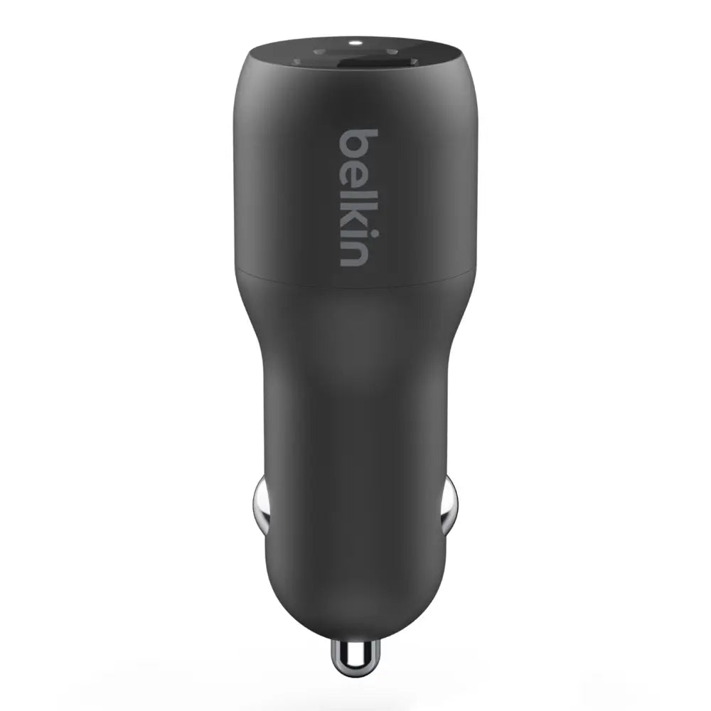 Cargador Carro Belkin USB-C + USB-A 37W - Negro