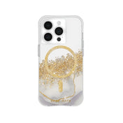 Funda Case Mate Karat Marble con MagSafe para iPhone 15 Pro - Transparente/Oro/Mármol