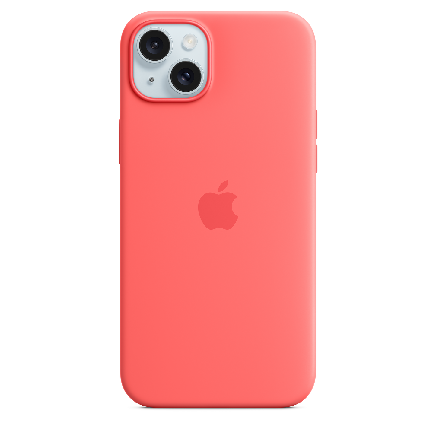 Funda de silicón con MagSafe para el iPhone 15 Plus - Color guayaba