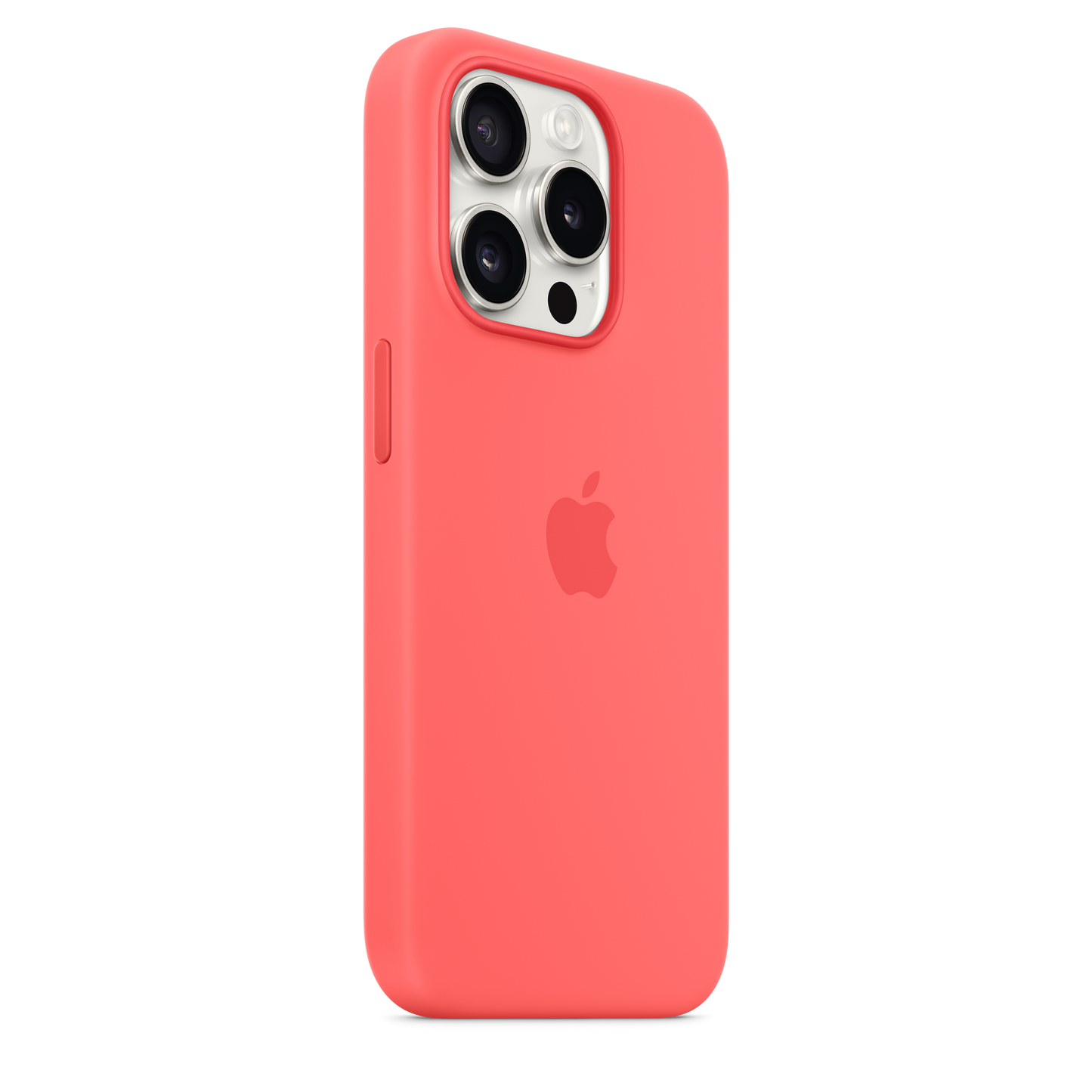 Funda de silicón con MagSafe para el iPhone 15 Pro - Color guayaba