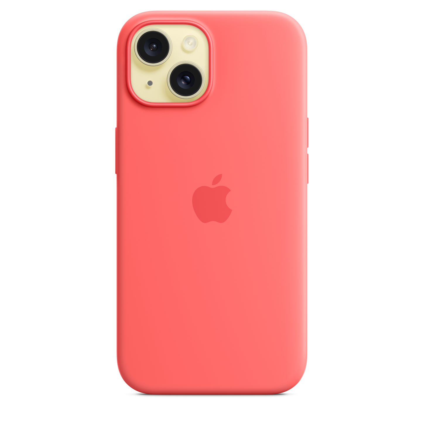 Funda de silicón con MagSafe para el iPhone 15 - Color guayaba