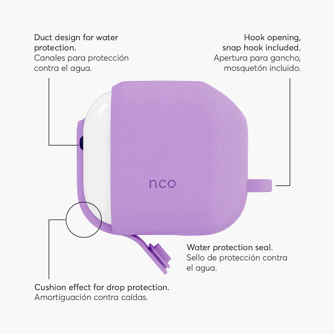 Case NCO SiliconeGuard para AirPods 3 - Morado Claro