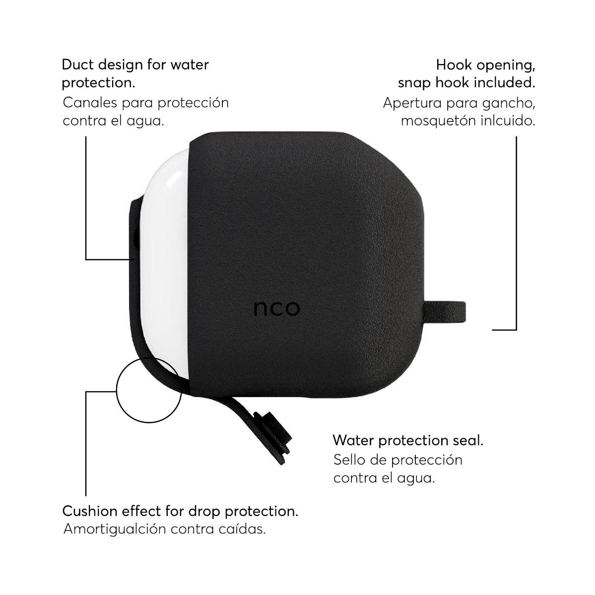 Case NCO SiliconeGuard para Airpods 3 - Negro