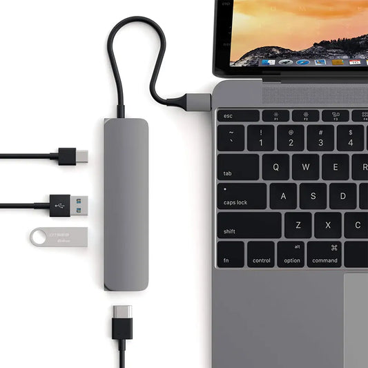 Hub Multipuerto Satechi 4 en 1 USB-C - Gris Espacial