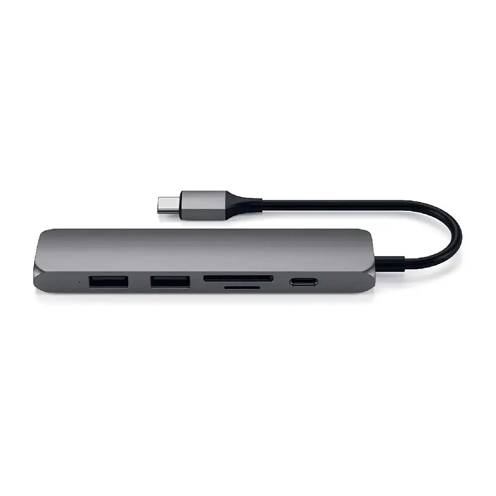 Adaptador Satechi Tipo-C Slim Multimedia V2 - Gris Espacial