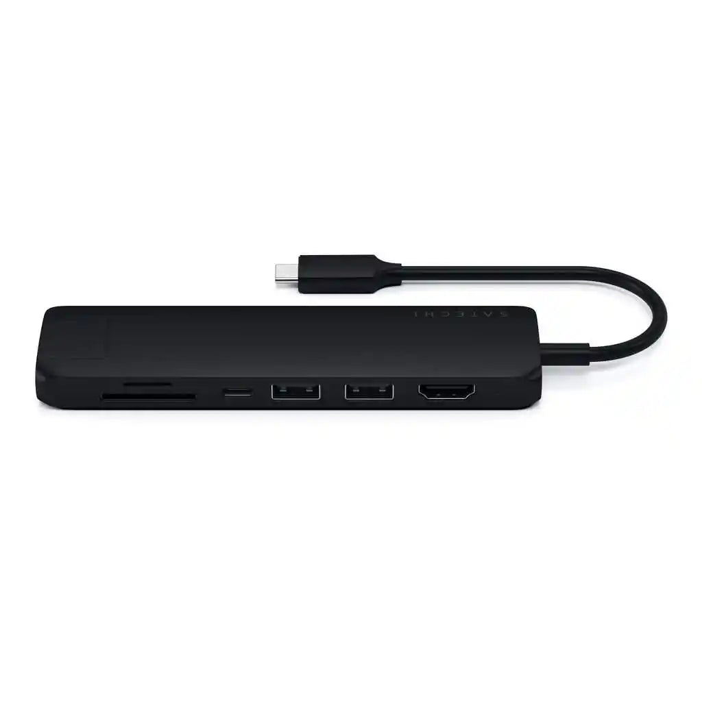 Adaptador Slim Satechi Usb-C Ethernet HDMI 2Usb-A - Negro